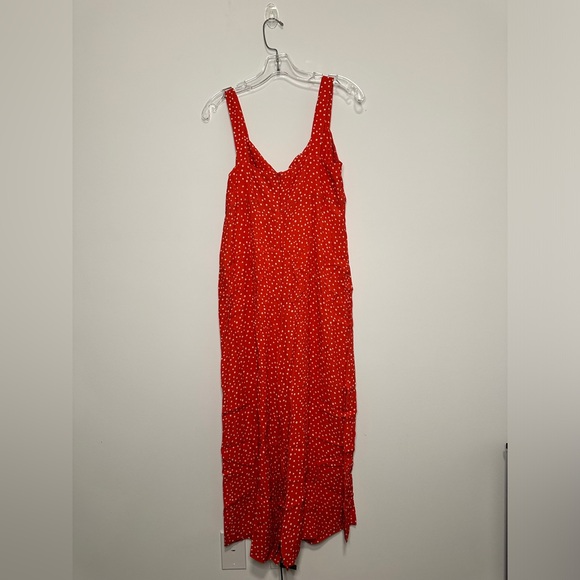 NWT Kachel x Anthropologie Jordan Wide-Leg culotte Jumpsuit polka dot size L - Picture 3 of 8